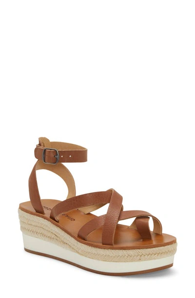 Lucky Brand Women's Jakina Espadrille Wedge Sandals Women's Shoes In Latte Leather