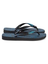 Havaianas Top Graphic Blocks Rubber Platform Flip Flops In Black Turquoise