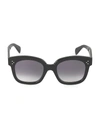 Celine 54mm Square Plastic Sunglasses In Black