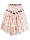 Isabel Marant Étoile Valeri Floral-print Cotton Mini Skirt In Ecru