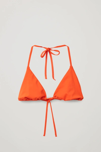 Cos Triangle Bikini Top In Orange