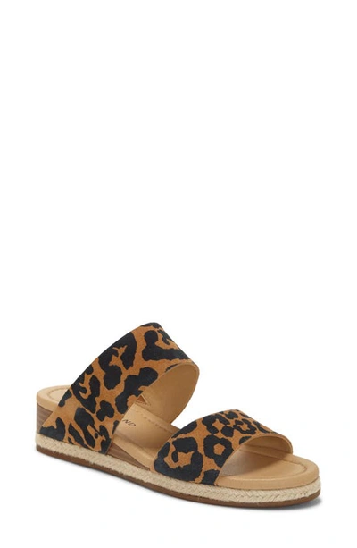 Lucky Brand Women's Wyntor Wedge Sandals Women's Shoes In Animal Print Suede