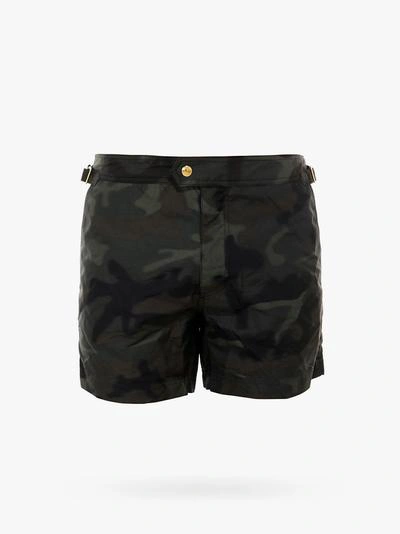 Tom Ford Swim Trunks In Green