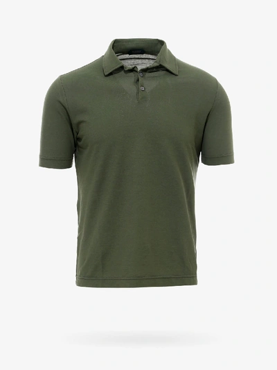 Zanone Polo Shirt In Green
