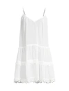 Ramy Brook Maia Sheer Mini Dress In White