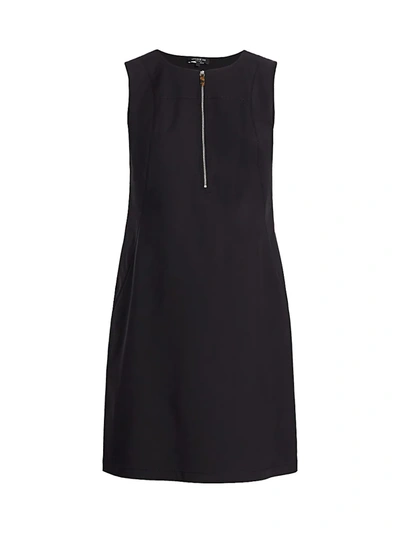 Lafayette 148 Fundamental Half-zip Dress In Black