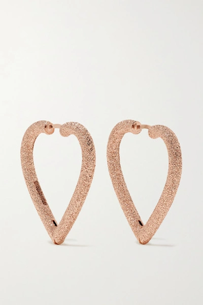 Carolina Bucci Cuore 18-karat Rose Gold Hoop Earrings