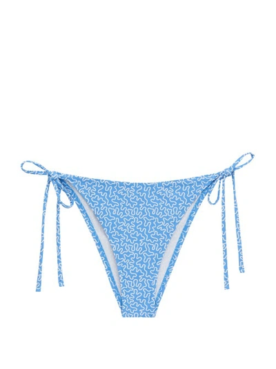 Fisch Chanzy Abstract-print Side-tie Bikini Briefs In Blue
