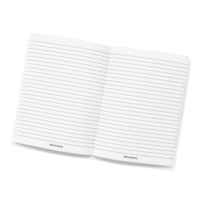 Brahmin Ruled Notebook Side-bound 6x8 White Stationery