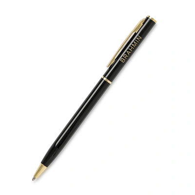 Brahmin Signature Pen Black And Gold Black Stationery