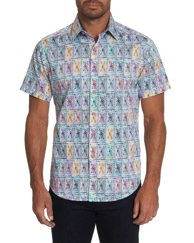 Robert Graham Spark Plug Classic Fit Short Sleeve Button-down Shirt In Multi