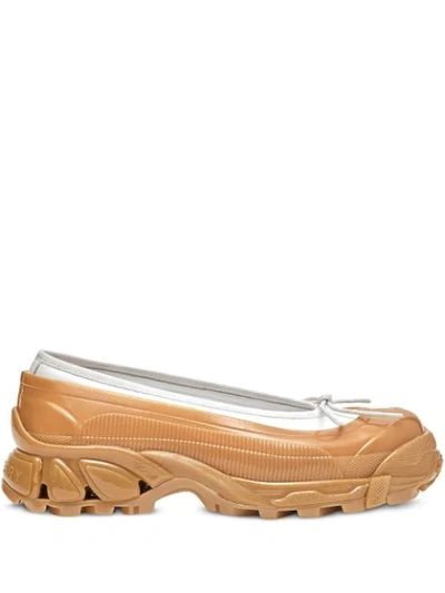 Burberry Overshoe Ballerina Shoes In Neutrals