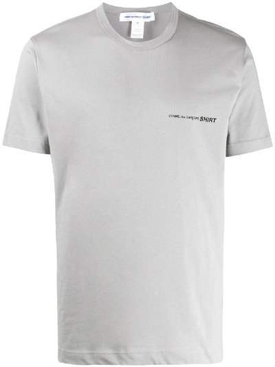 Comme Des Garçons Shirt Crew-neck Cotton T-shirt In Grey