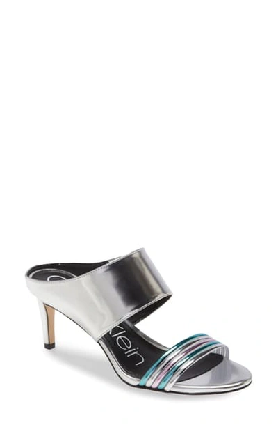 Calvin Klein 'cecily' Sandal In Dusk Patent Leather