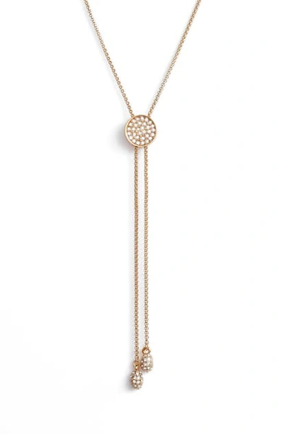 Vince Camuto Pave Slider Necklace In Gold/ Crystal