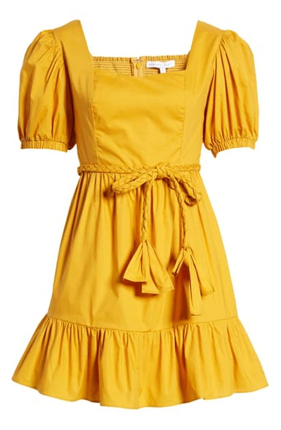 English Factory Tie Waist Minidress In Yellow