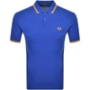 Fred Perry Twin Tipped Polo T Shirt Blue