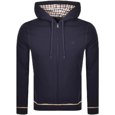 Aquascutum Silverstone Full Zip Hoodie Navy