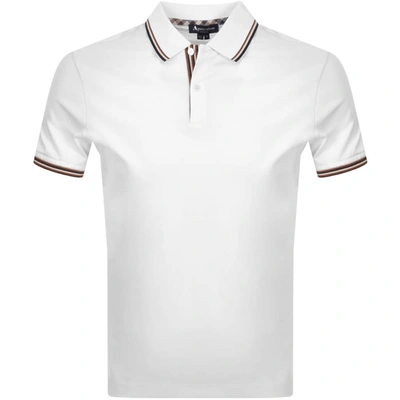 Aquascutum Cory Vicuna Tipped Polo T Shirt White