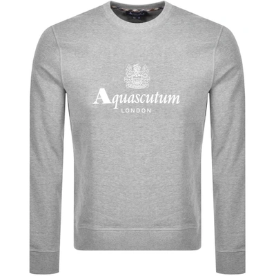 Aquascutum Waterfield Crew Neck Sweatshirt Grey