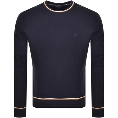 Aquascutum Wallace Crew Neck Sweatshirt Navy