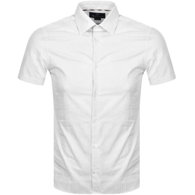 Aquascutum Stafford Twill Short Sleeve Shirt White