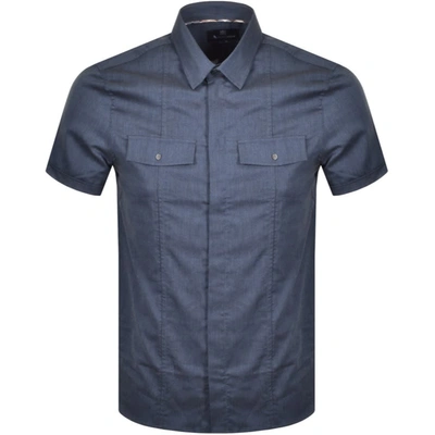 Aquascutum Smith Casual Short Sleeve Shirt Navy