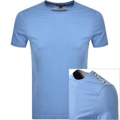 Aquascutum Southport Club Check T Shirt Blue