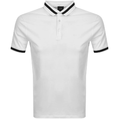 Armani Exchange Short Sleeve Polo T Shirt White