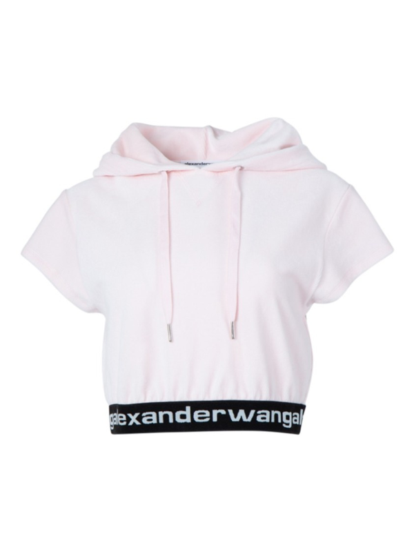 crop top white hoodie