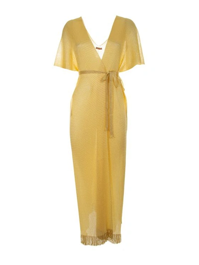 Mimì À La Mer Mim A La Mer Women's Jennybanana Gold Viscose Dress In Yellow