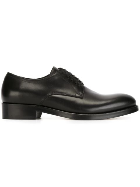 Dsquared2 Brushed Leather Laceless Derby Shoes, Black | ModeSens