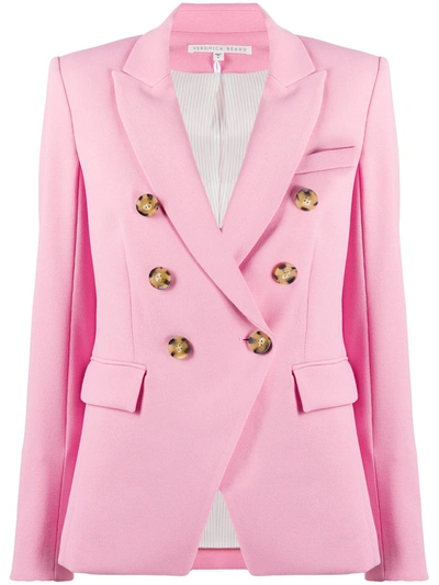 Veronica Beard Miller Double Breasted Dickey Jacket In Pink