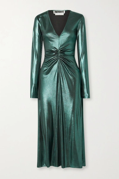 green rotate dress Rent Noon Puff Sleeved Dress | Rotate Birger Christensen main image 0