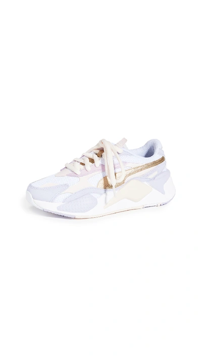Puma Women's Rs-x3 Puzzle Low-top Sneakers In Rosewater- Team Gold