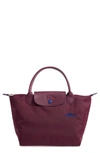 Longchamp Le Pliage Club Large Shoulder Tote In Plum