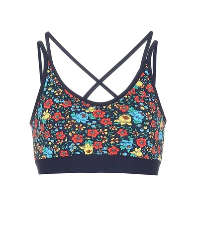 Tory Sport Floral Sports Bra In Multicoloured