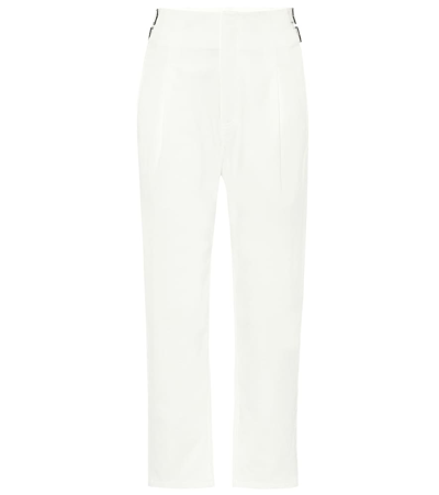 Colovos Buckle High-rise Pants In White