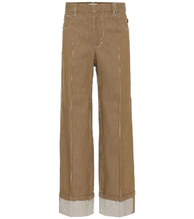 Chloé High-rise Wide-leg Jeans In Brown
