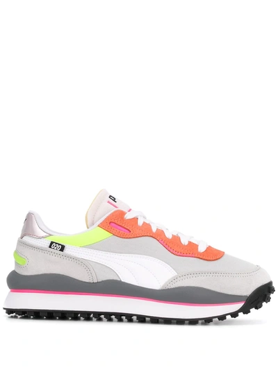Puma Style Rider 020 Play On Sneaker In High Rise/ Fizzy Orange