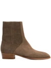 Represent Ankle Boots In Brown Suede In Taupe