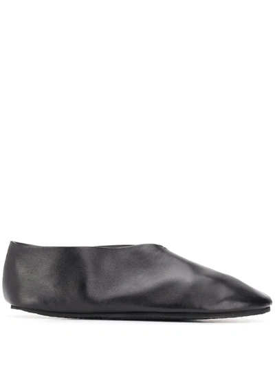 Jil Sander Loafers In Black Leather