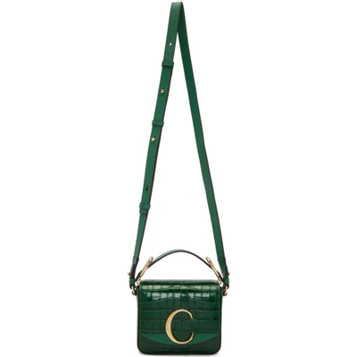 Chloé Green Leather Mini Chloe C Bag