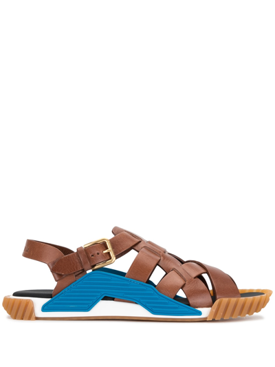 Dolce & Gabbana Ns1 Sandals In Cowhide In Brown