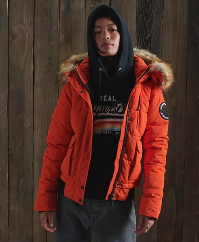 Superdry Women's Everest Bomber Jacket In Orange
