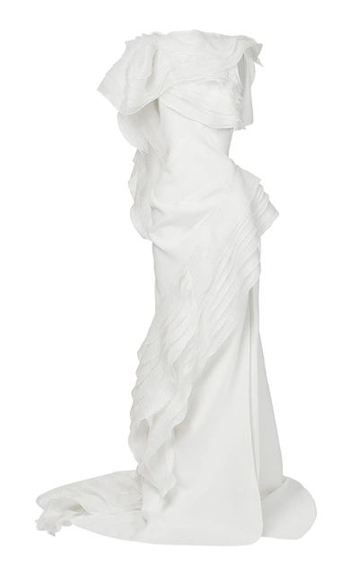 Maticevski Women's Serene Tiered Silk-blend Gown In White