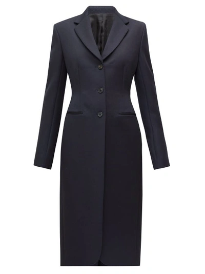 The Row Panois Slim-fit Single-breasted Coat In Navy