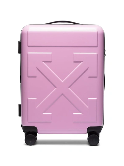 Off-white For Travel Arrow Motif Luggage In Pink