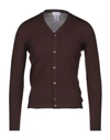 Gran Sasso Cardigan In Brick Red