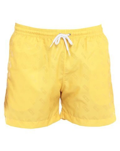 Gcds Swim Shorts In Yellow